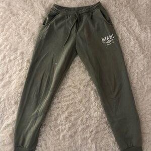 Green Miami Sweatpants